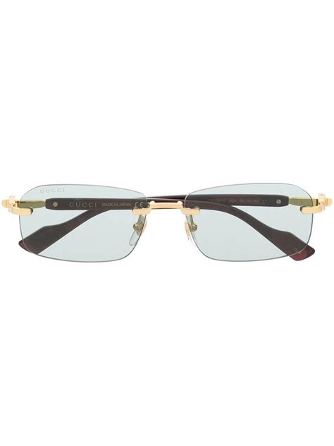 frameless glasses gucci|Gucci rimless glasses for men.